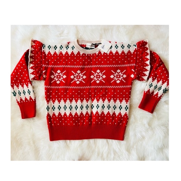 New! VICOLO Winter Christmas Snowflake Wool Sweater - Picture 6 of 11